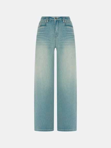 Бирюзовые джинсы Straight fit