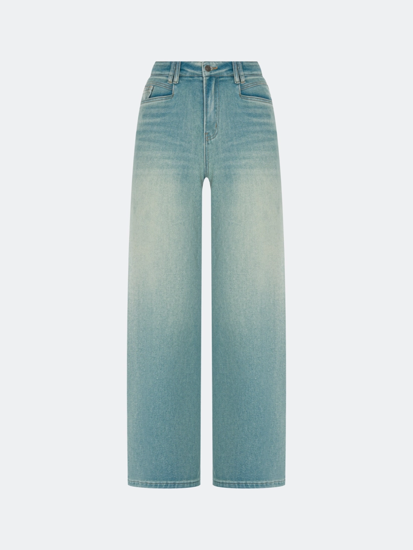 Бирюзовые джинсы Straight fit