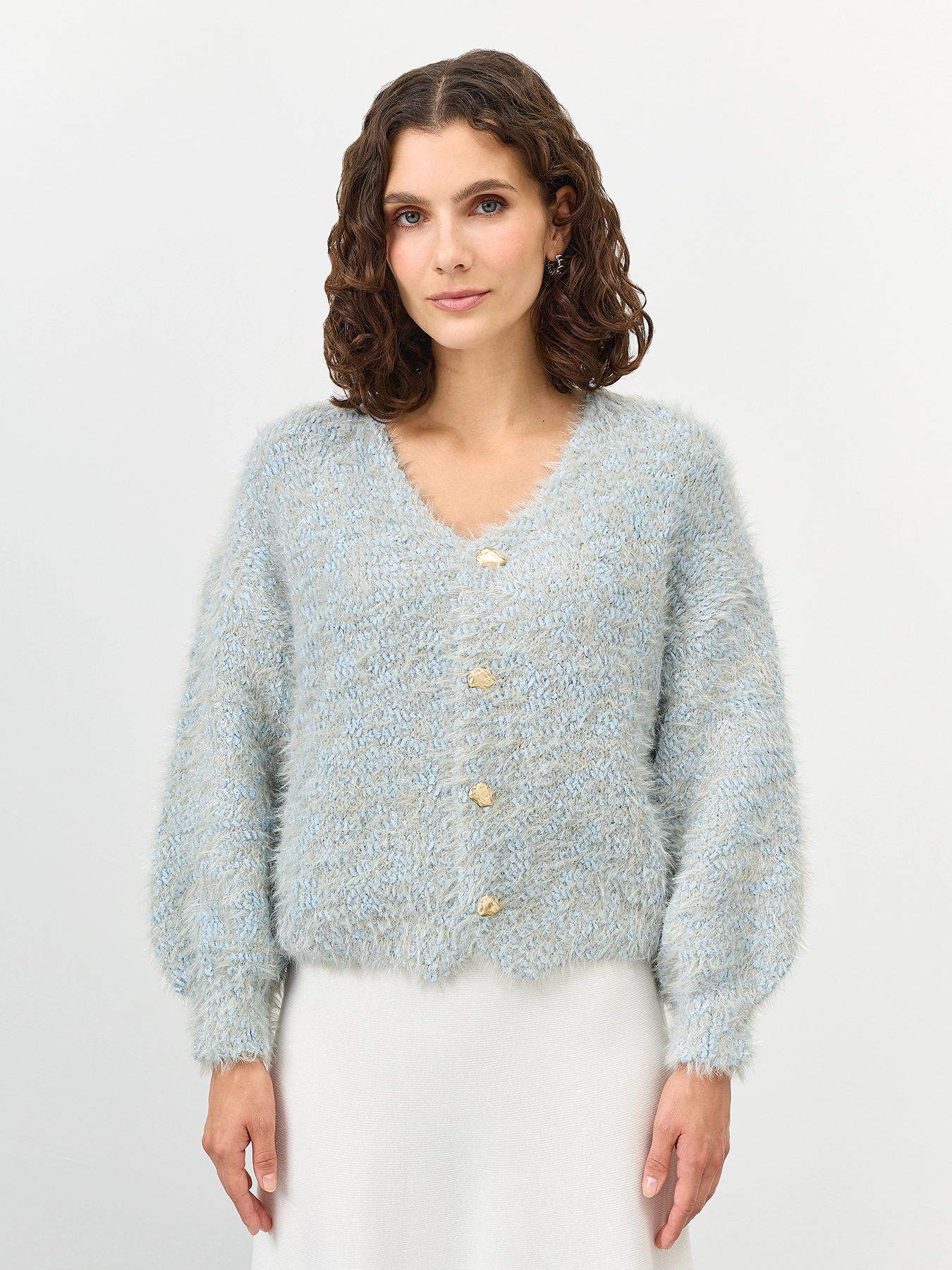 Кардиган из пушистой пряжи SAVAGE