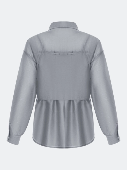 Комбинированная блузка из тенселя
