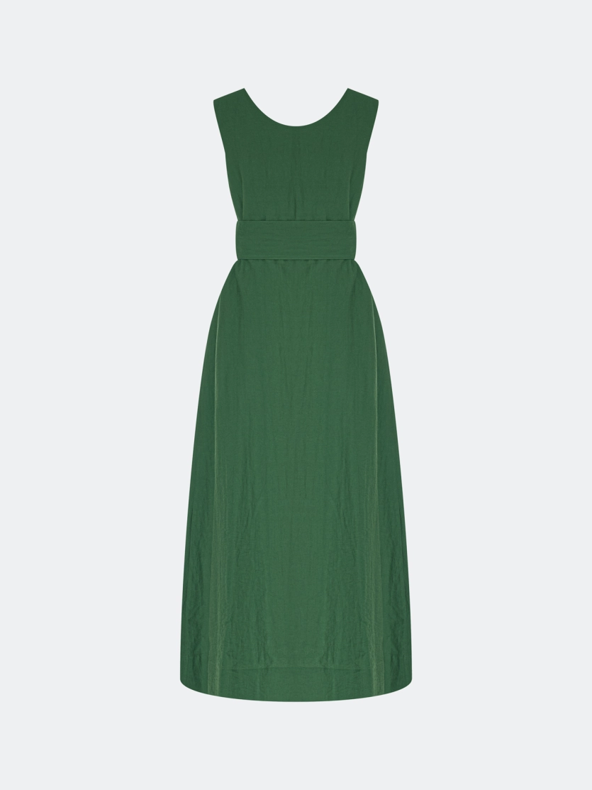 Свободное платье с поясом