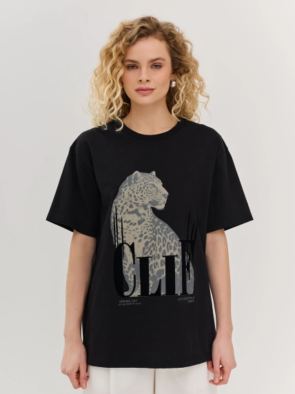 Oversize футболка с принтом