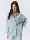 Рубашка из фактурного денима