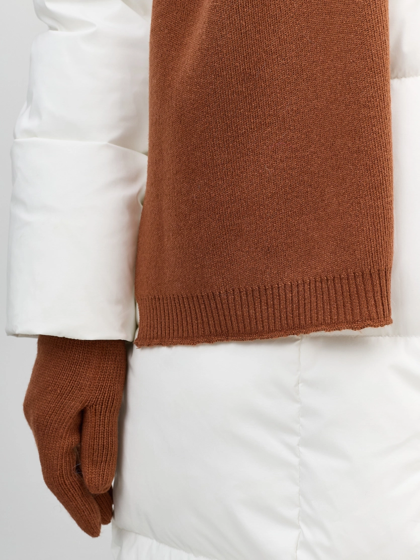 Терракотовый шарф из смесовой вискозы