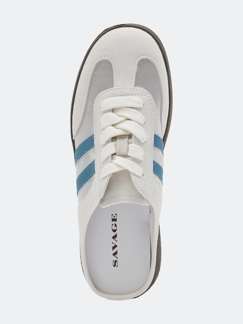 Кроссовки-сабо из натуральной замши