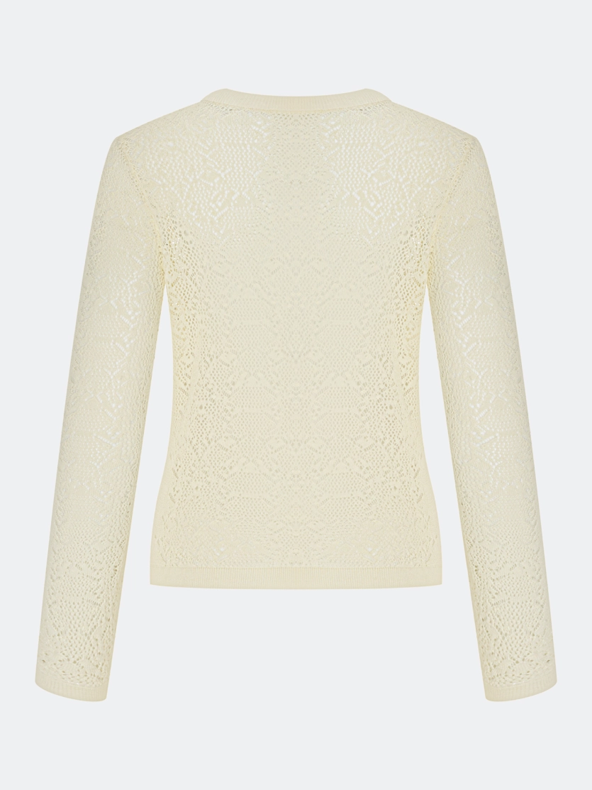 Ажурный вязаный  джемпер 