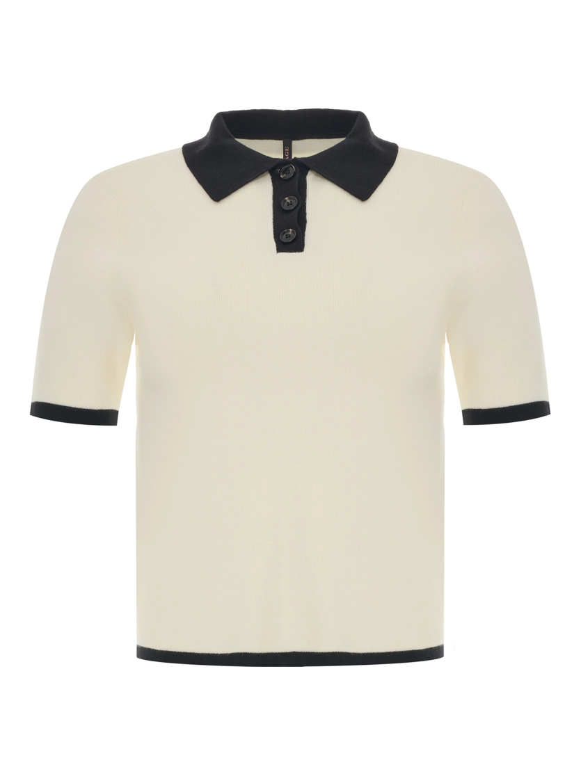 Джемпер поло с контрастными деталями