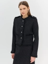 Укороченный жакет из твида