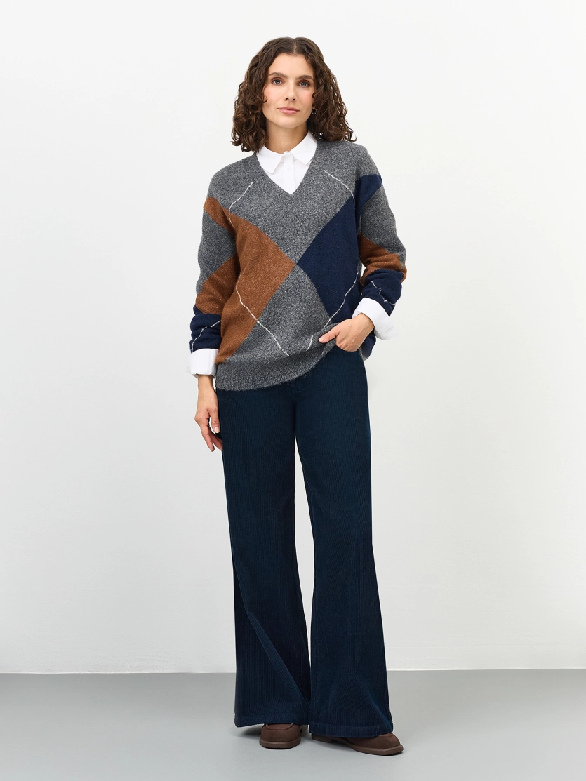 Свитер с узором "аргайл"