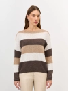 Тонкий джемпер в контрастную полоску