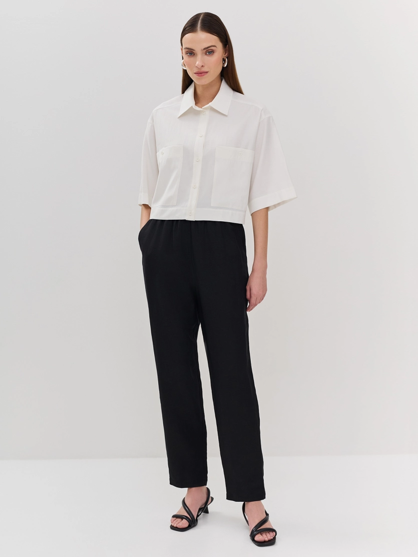 Укороченная Oversize блузка