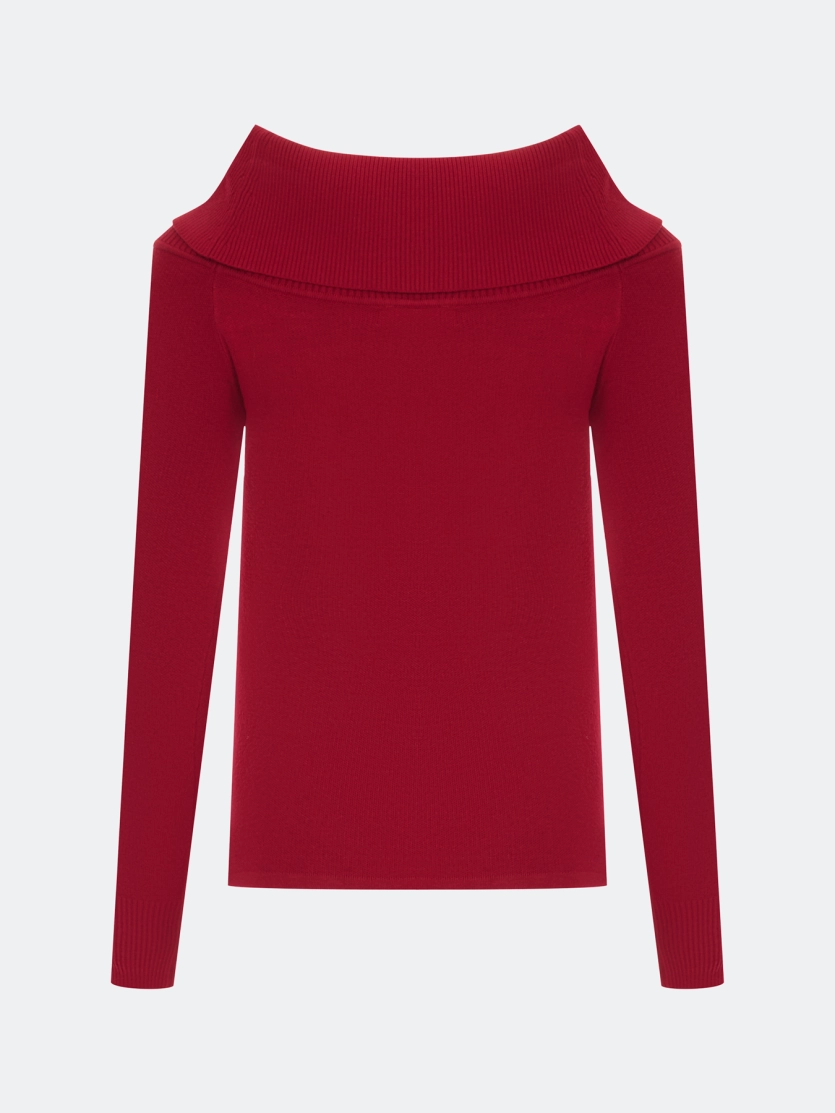 Джемпер с открытыми плечами