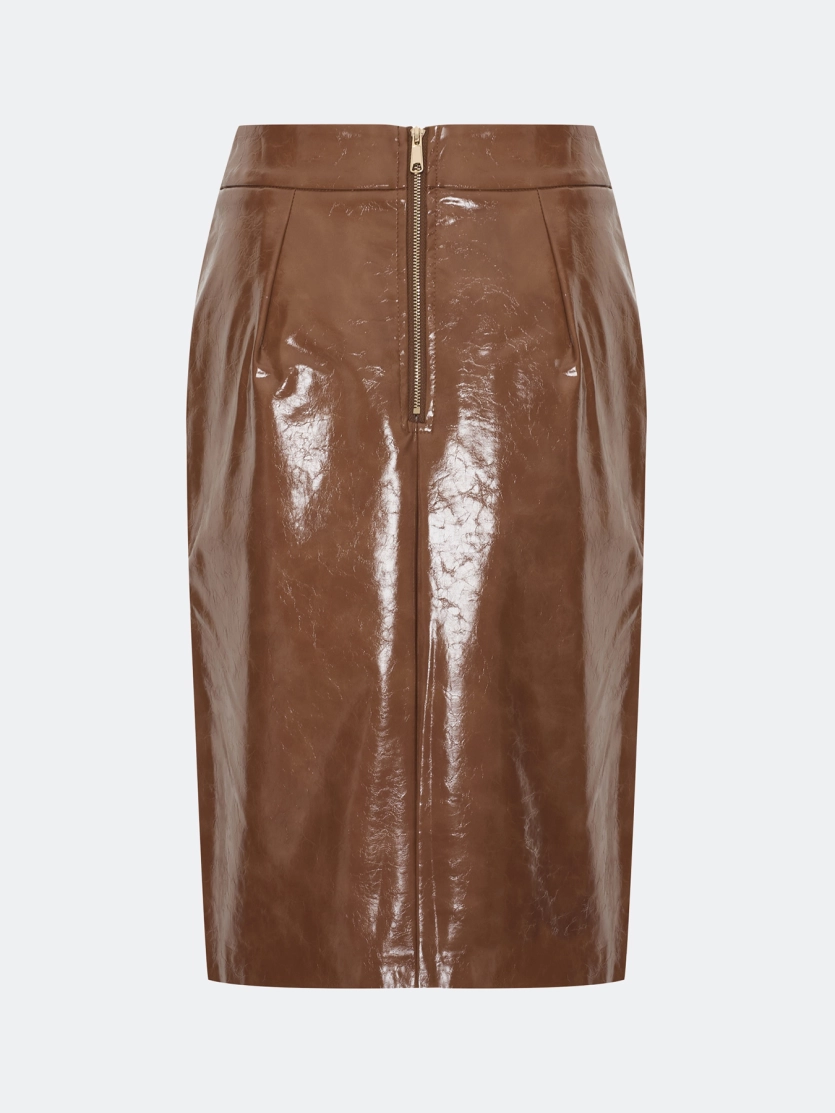 Мини-юбка из экокожи