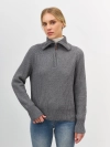 Свитер с отложным воротником на молнии