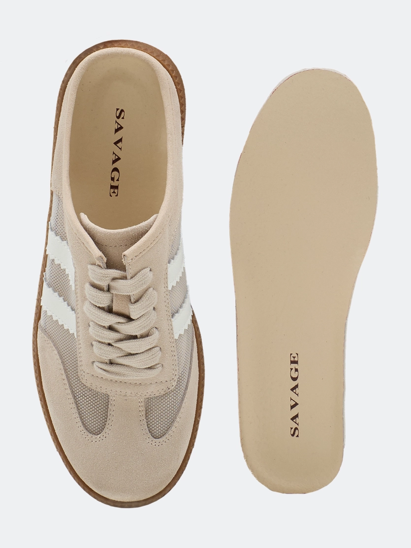 Кроссовки-сабо из натуральной замши