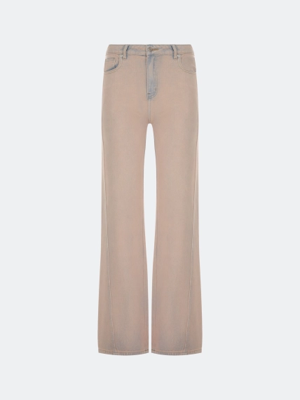 Прямые джинсы в оттенке чайной розы