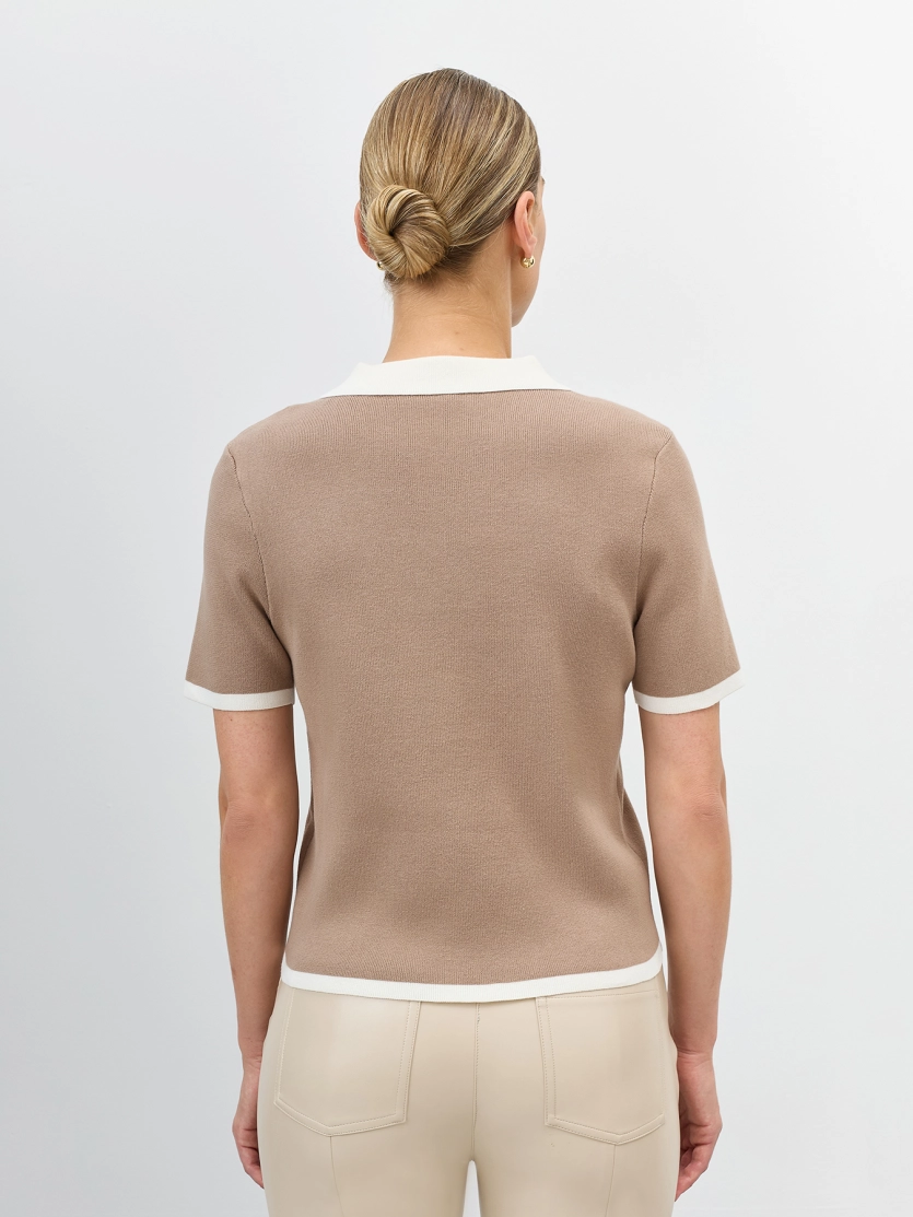 Джемпер поло с контрастными деталями