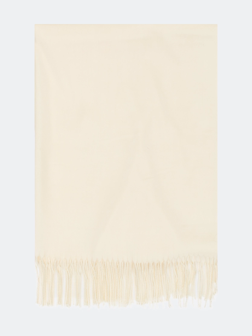 Тонкий палантин с бахромой