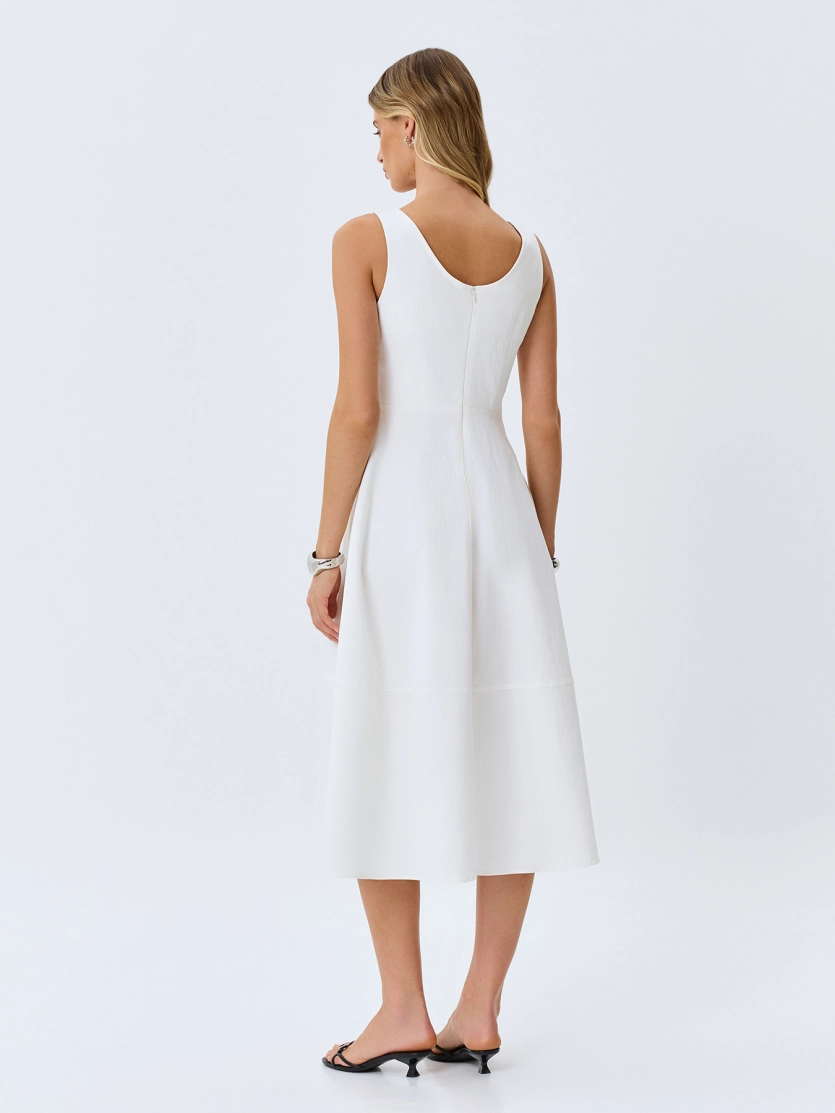 Хлопковое платье-миди