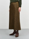 Сатиновая юбка с анималистичным принтом