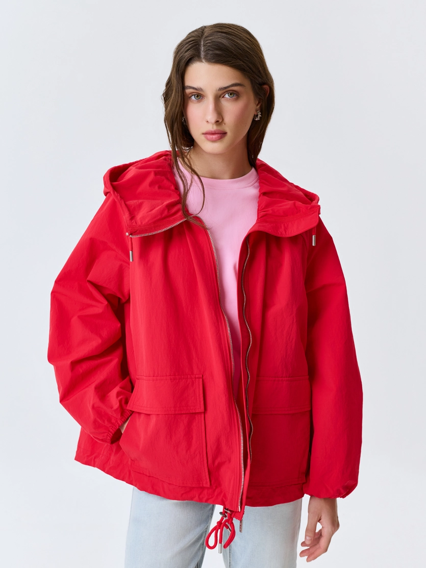 Oversize ветровка из 100% нейлона