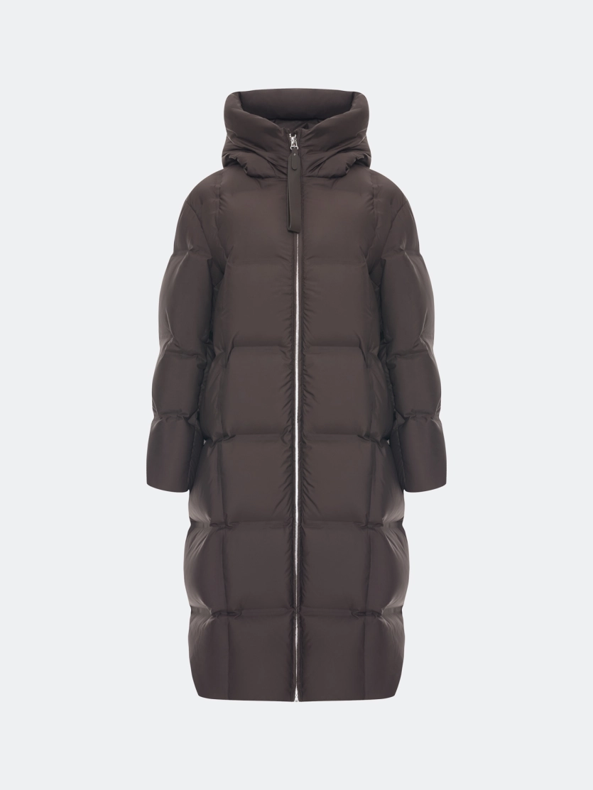 Легкий пуховик с квадратной стежкой