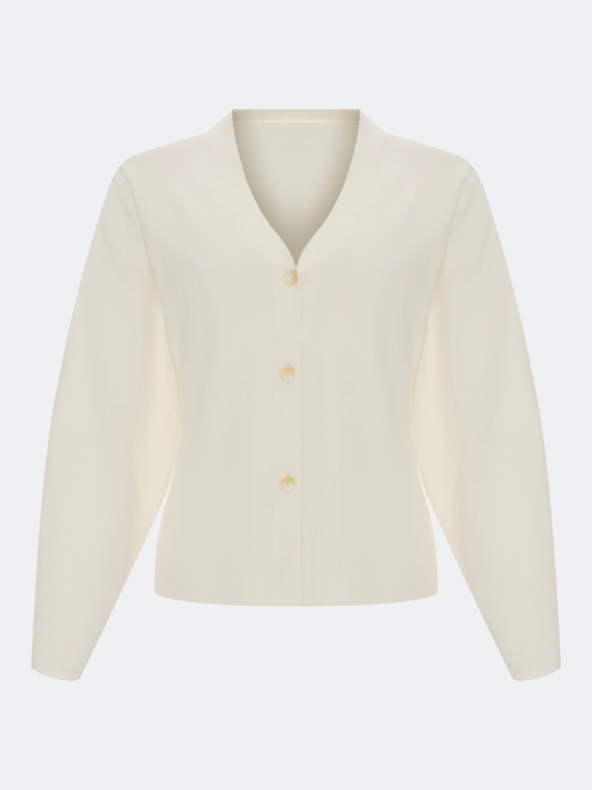 Кардиган с объемными рукавами