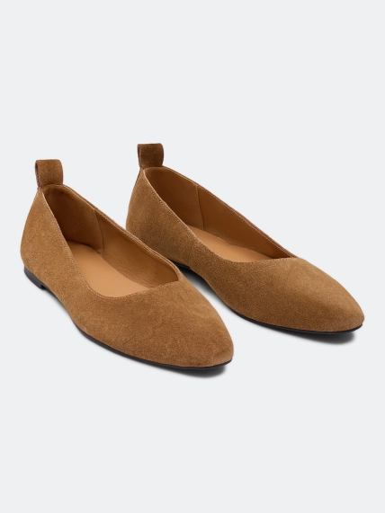 Балетки из натуральной замши