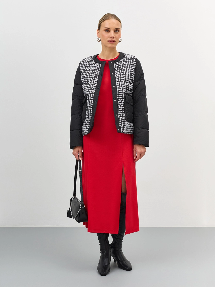 Куртка с контрастными деталями