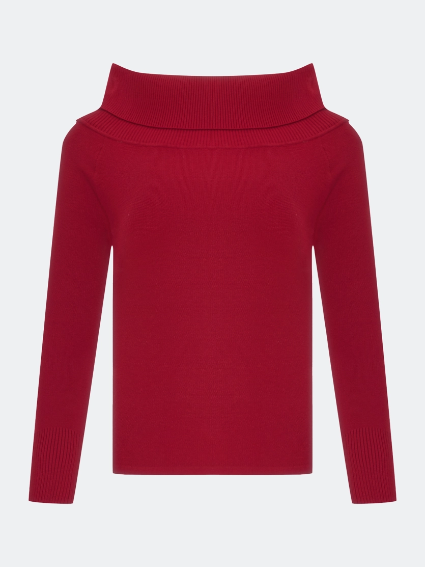 Джемпер с открытыми плечами