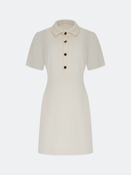 Трикотажное платье с металлическими пуговицами