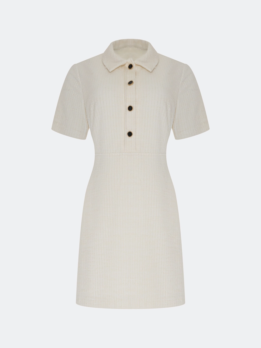 Трикотажное платье с металлическими пуговицами