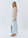 Джинсовая юбка с декоративным поясом