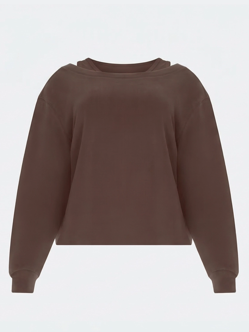 Свитшот из модала с внутренним топом