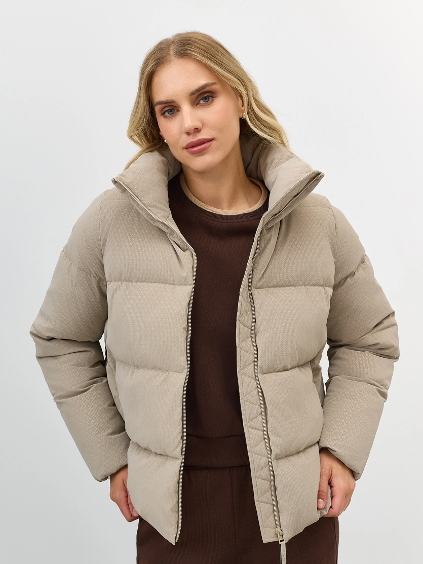 Куртка с имитацией вязаной фактуры