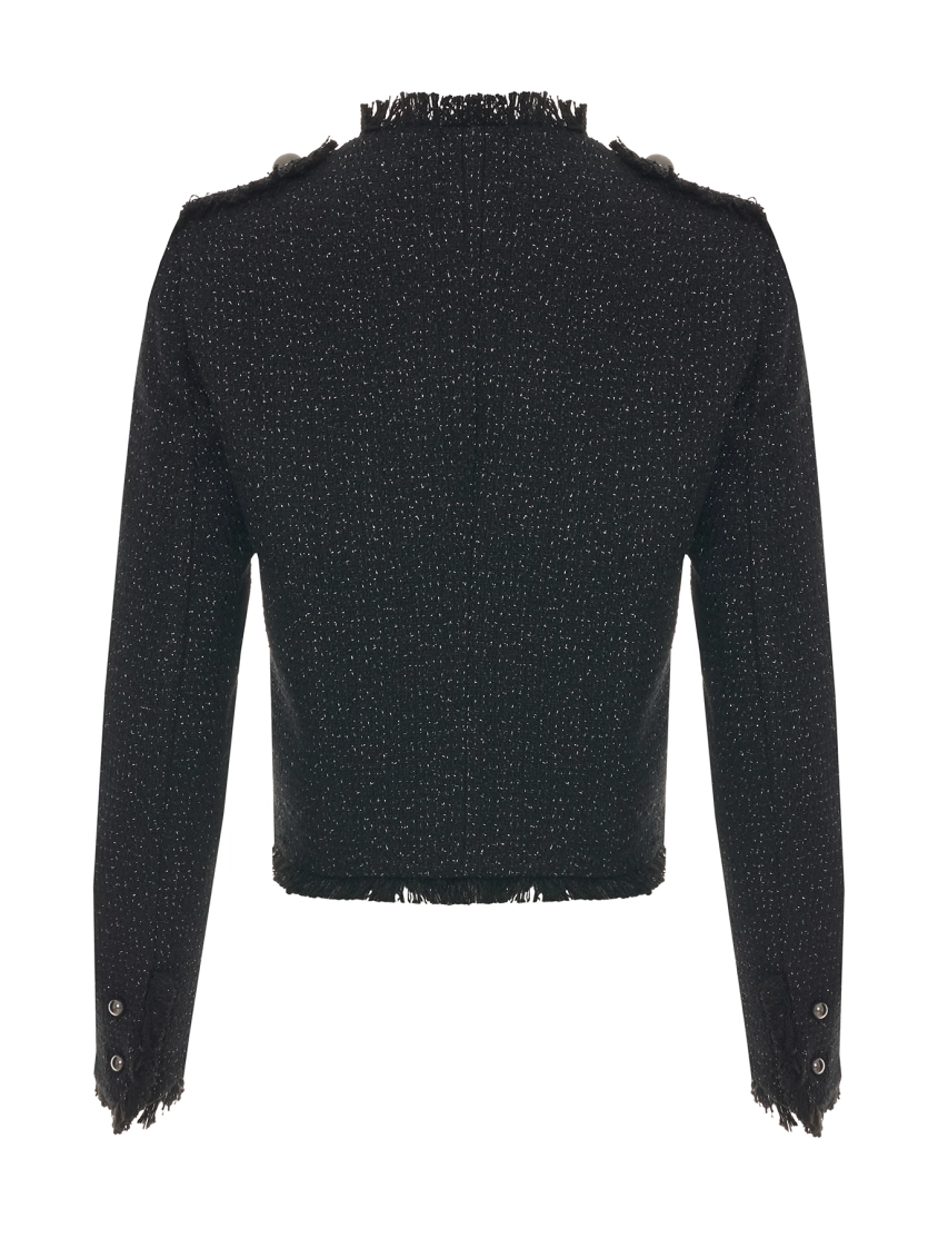 Укороченный жакет из твида