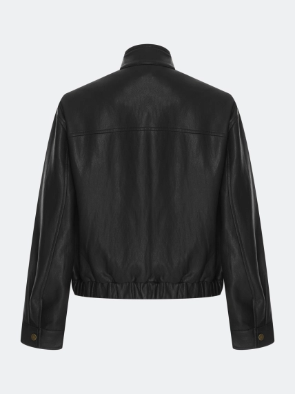 Куртка из эко кожи с воротником-стойкой