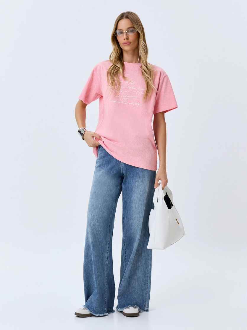 Oversize футболка с эффектом варки