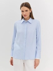 Свободная рубашка в тонкую полоску