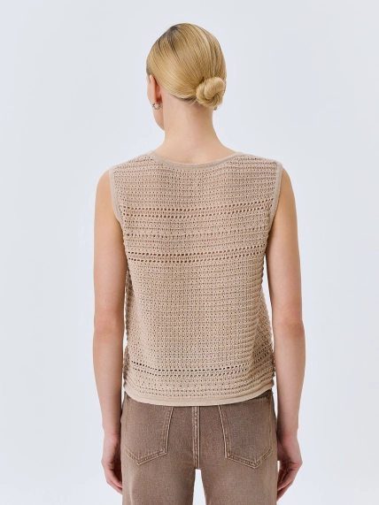 Ажурный топ с люрексом