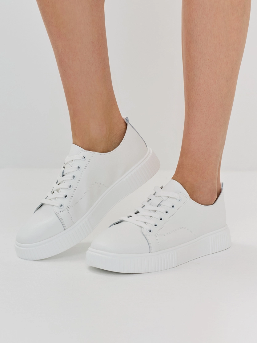 Базовые кеды из натуральной кожи