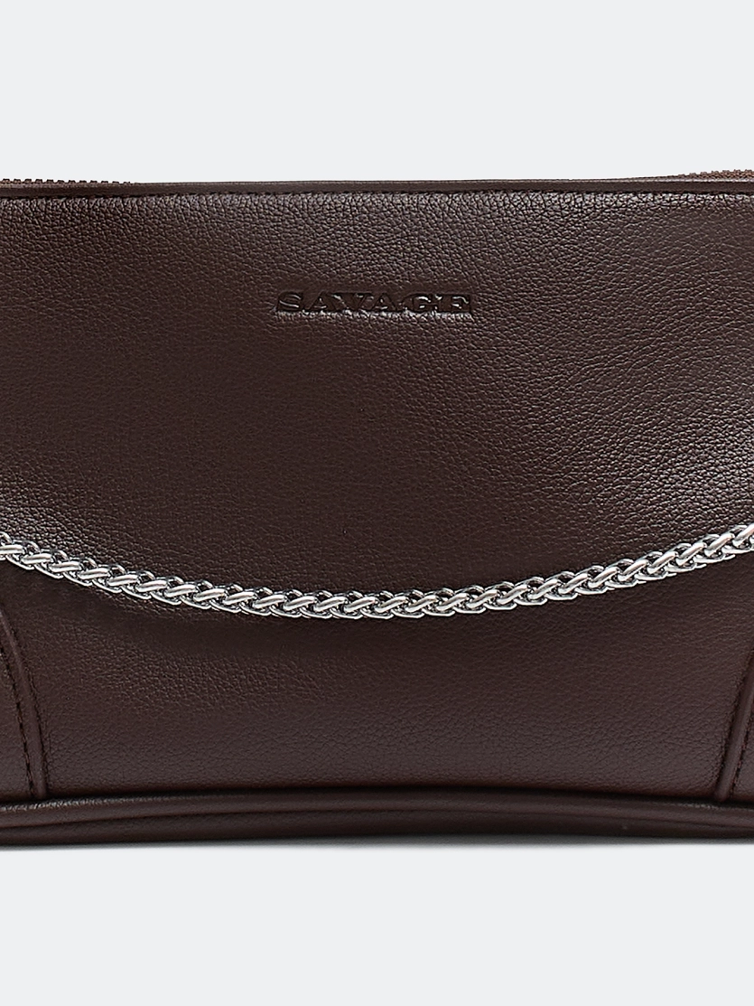 Сумка-такса с декоративной цепочкой