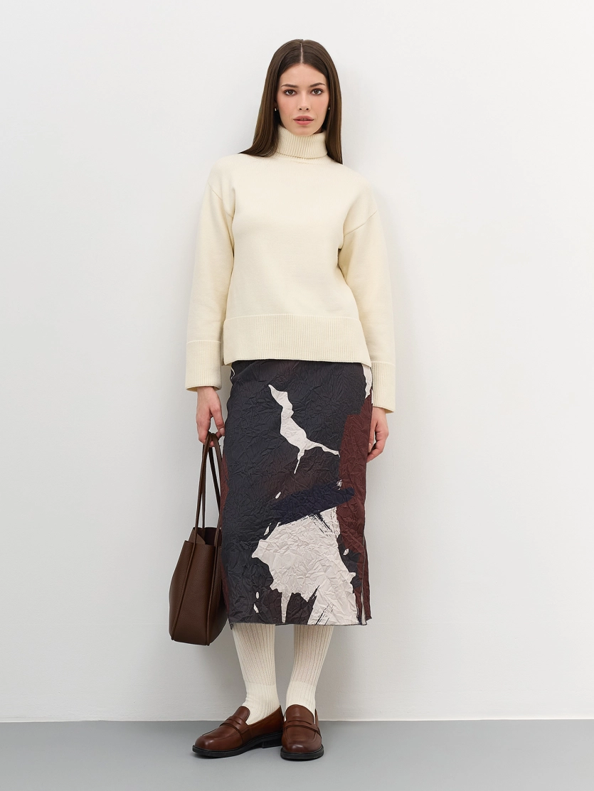 Джемпер с воротником гольф