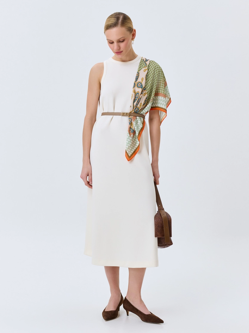 Шейный платок с геометрическим принтом