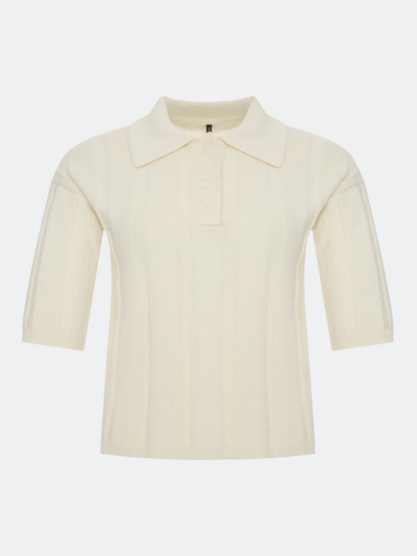 Поло в рубчик из 100% хлопка