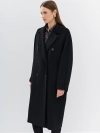 Двубортное пальто с шерстью