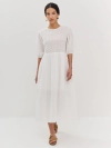 Платье из хлопкового шитья с открытой спиной