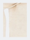 Молочный шарф из смесовой вискозы